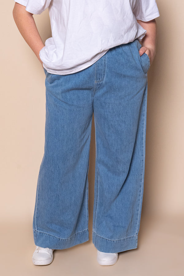 Ivy Denim Pants in Light Blue