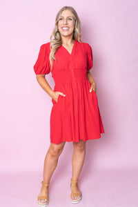 Malia Dress in Red