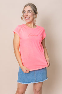 Signature Tee in Neon Pink - Foxwood