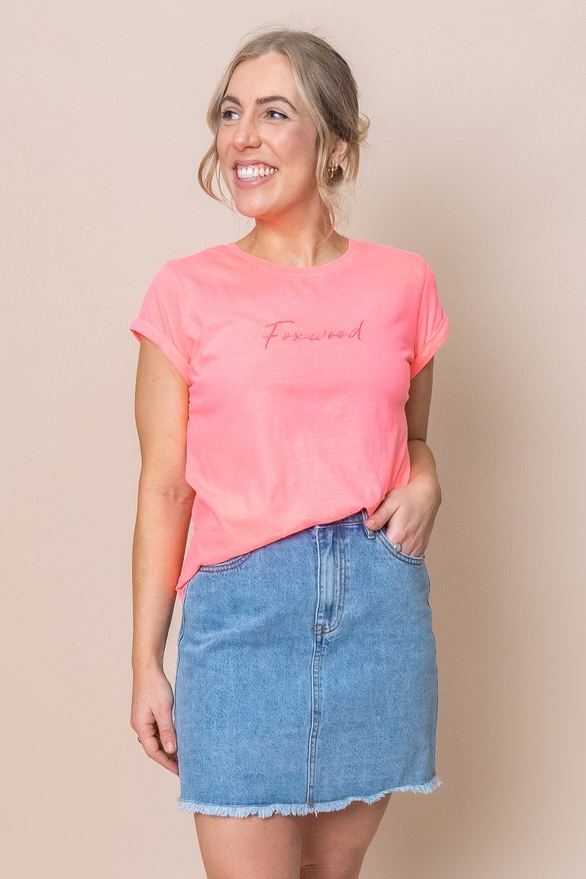 Signature Tee in Neon Pink - Foxwood