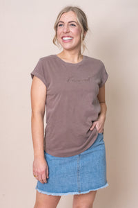 Signature Tee in Mocha - Foxwood