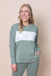 Simplified Tonal Crew in Sage - Foxwood