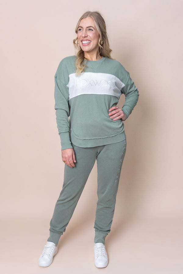 Simplified Tonal Crew in Sage - Foxwood