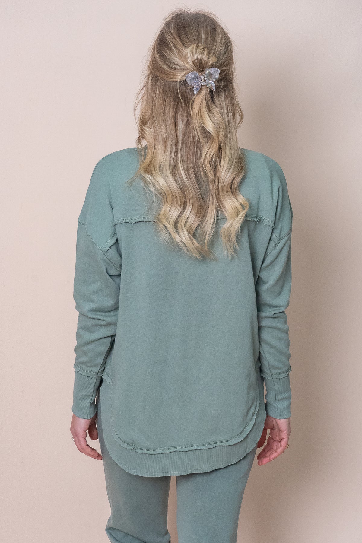 Simplified Tonal Crew in Sage - Foxwood