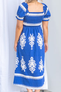 October Dress in Cobalt Blue