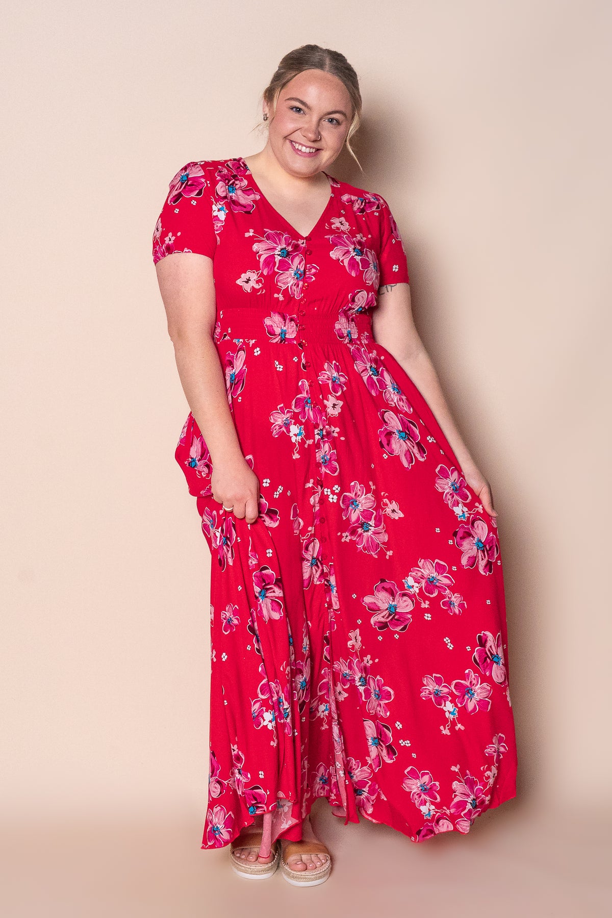 Ginnie Maxi Dress in Red