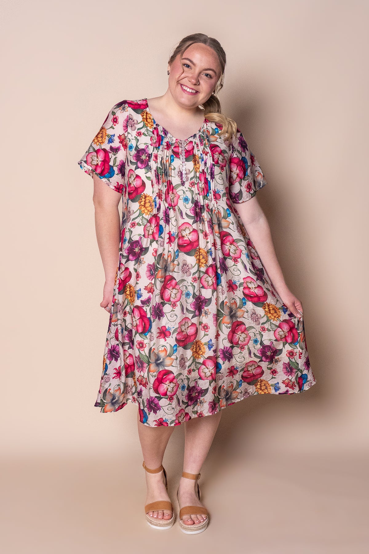 Fay Midi Dress in Vintage White