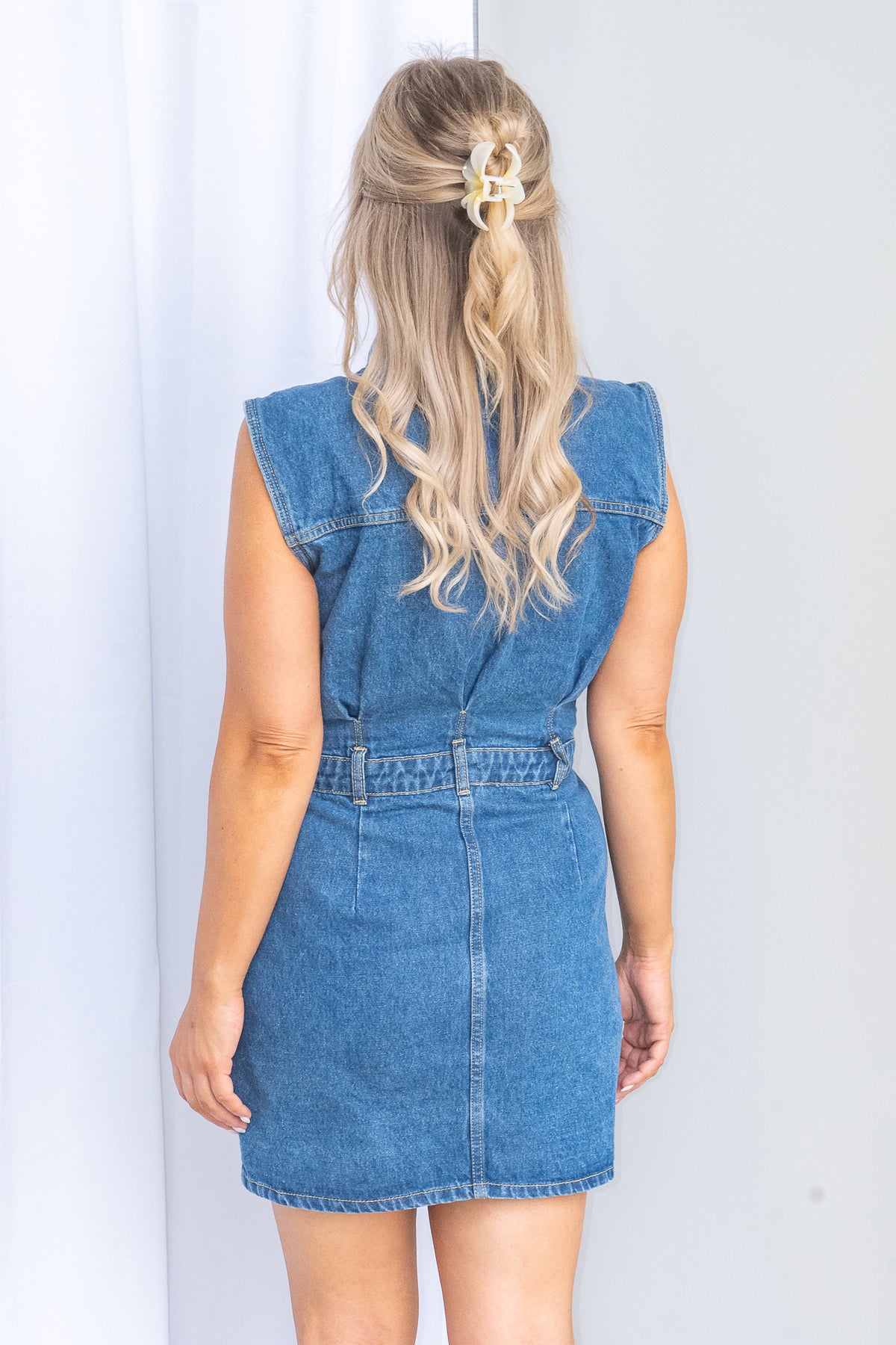 Kennedy Denim Dress in Heritage Blue - All About Eve