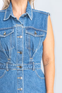 Kennedy Denim Dress in Heritage Blue - All About Eve