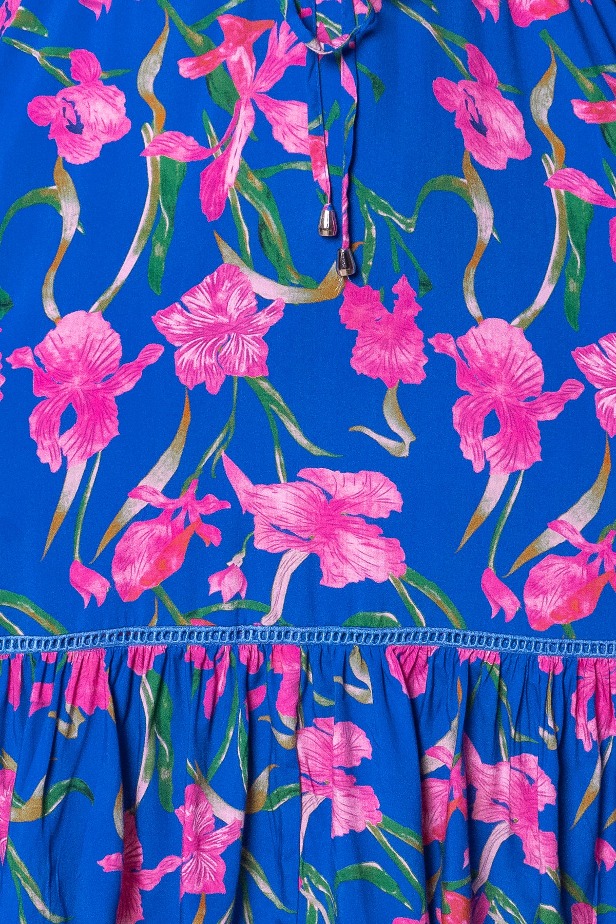 Selene Floral Dress in Royal Blue