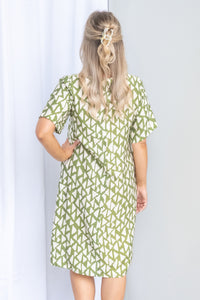 Zoila Dress in Forest Green