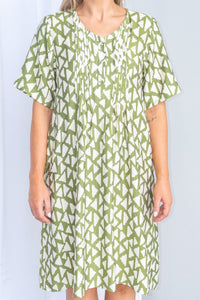 Zoila Dress in Forest Green