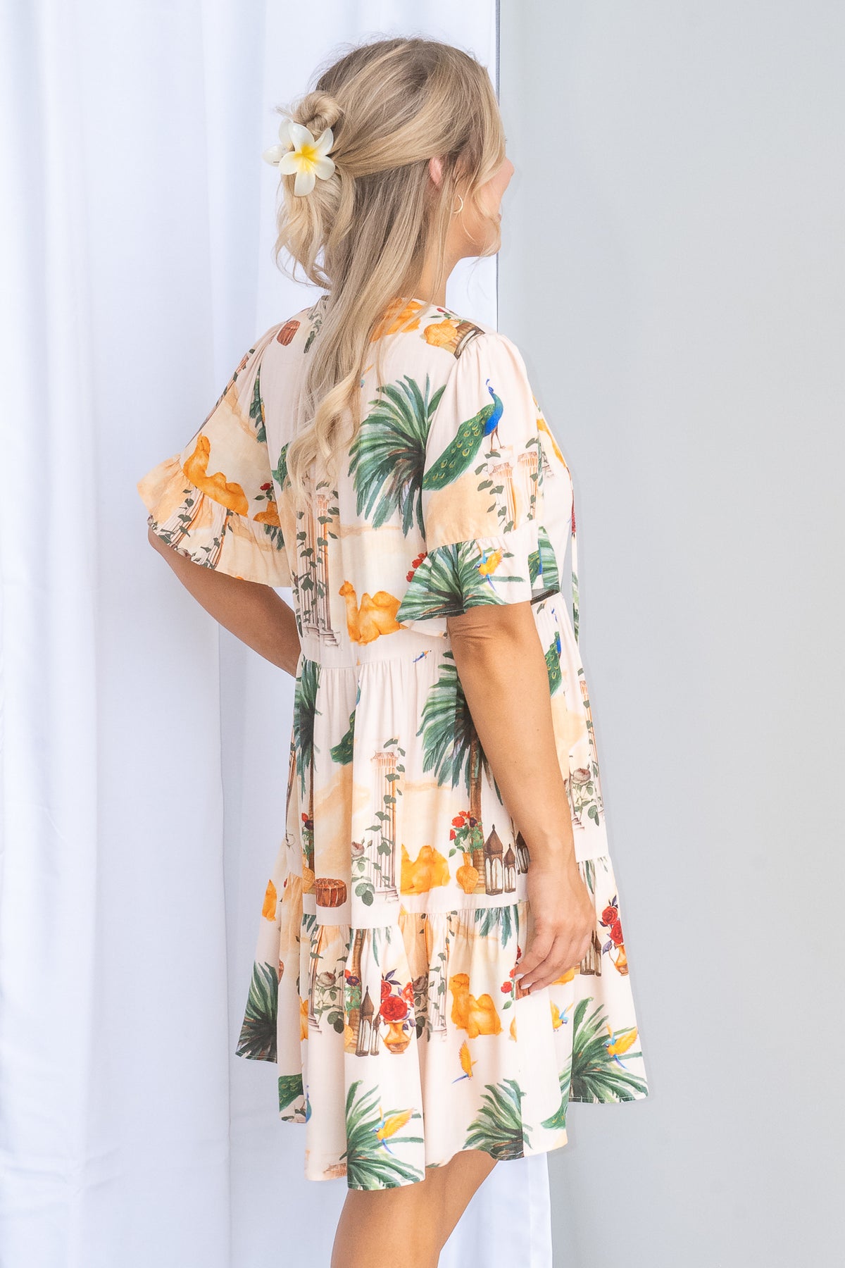 Sophie Dress in Pale Apricot