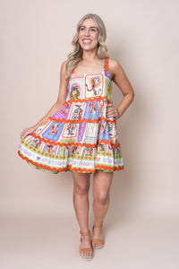 Seraphina Dress in Orange Multi