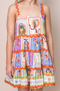 Seraphina Dress in Orange Multi