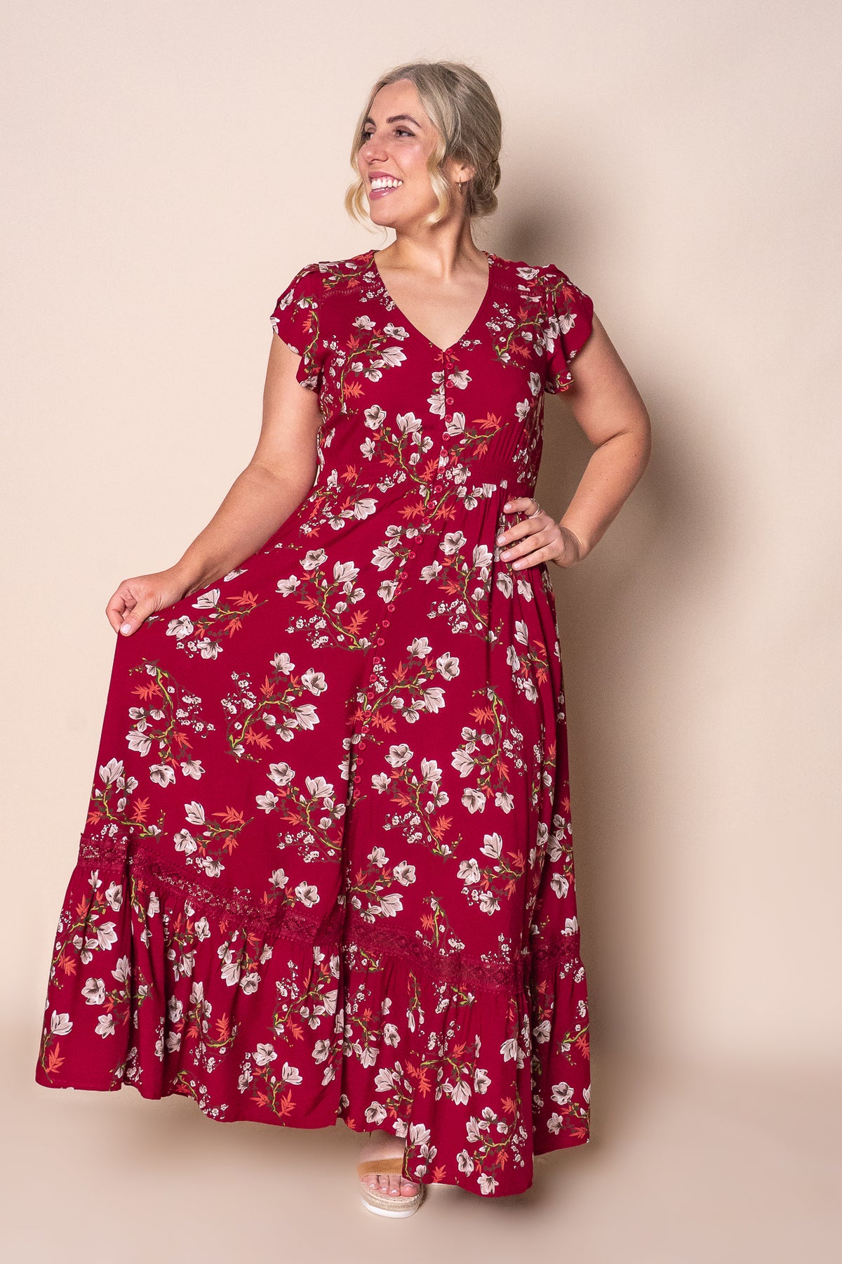 Marnie Maxi Dress in Wine