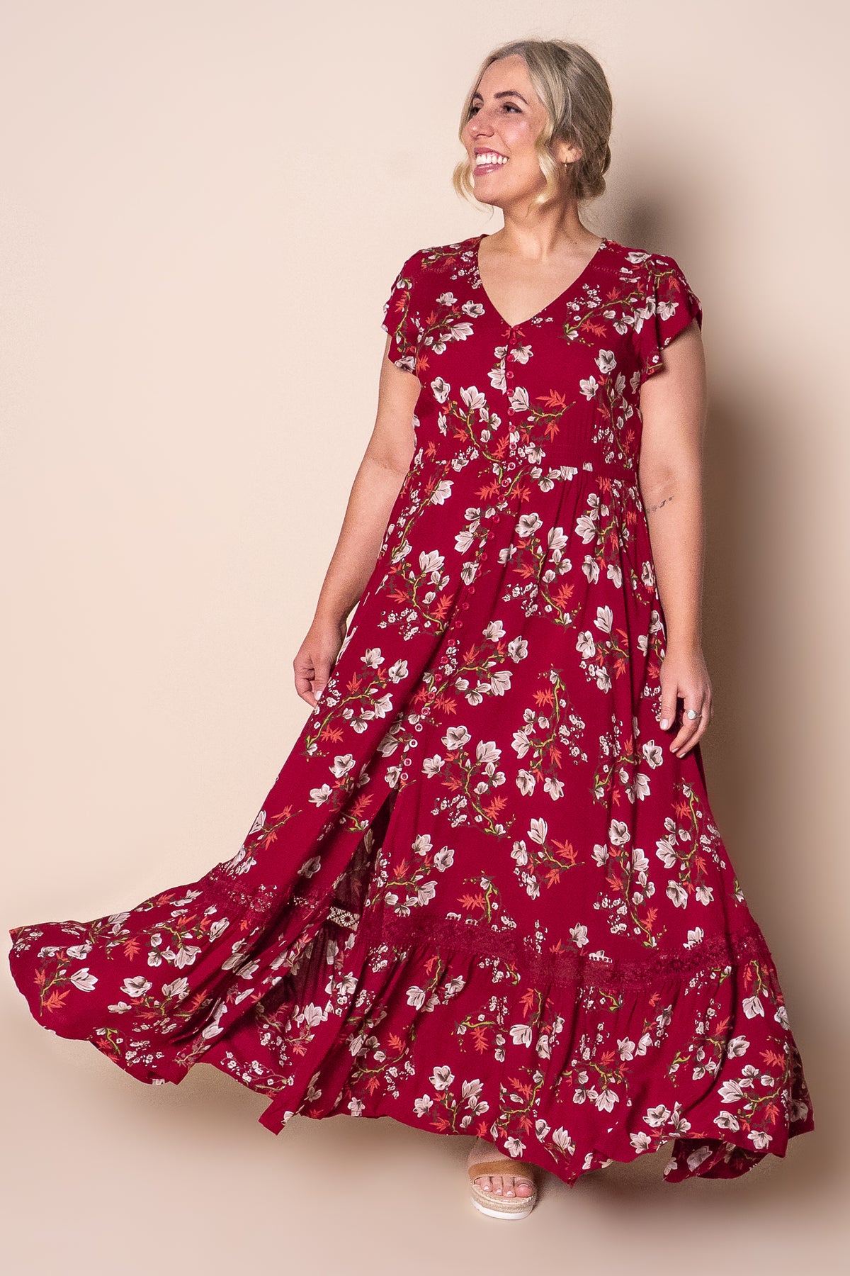 Marnie Maxi Dress in Wine