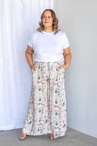 Veronica Pants in White Multi