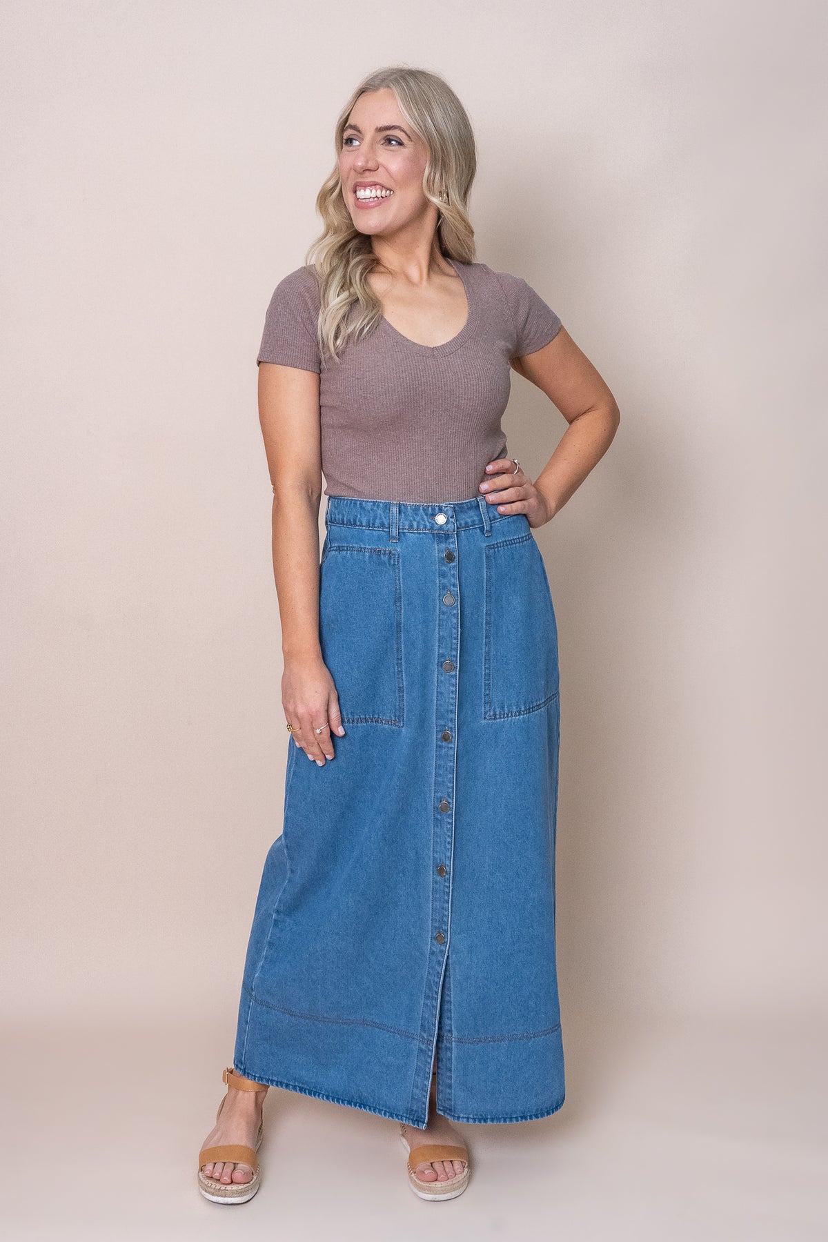 Suzette Skirt in Mid Blue