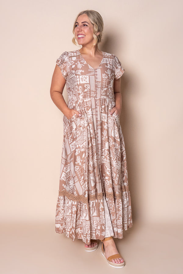 Regina Maxi Dress in Latte