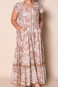 Regina Maxi Dress in Latte