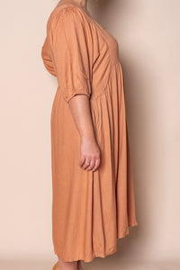 Emery Midi Dress in Caramel