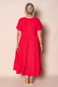 Verina Midi Dress in Red