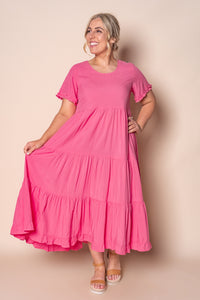 Verina Midi Dress in Pink