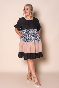 Nigella Tiered Dress in Black