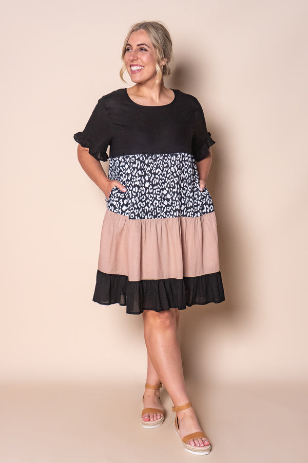 Nigella Tiered Dress in Black