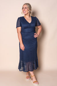 Katie Midi Dress in Navy