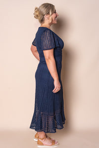 Katie Midi Dress in Navy