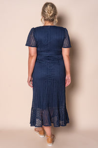 Katie Midi Dress in Navy