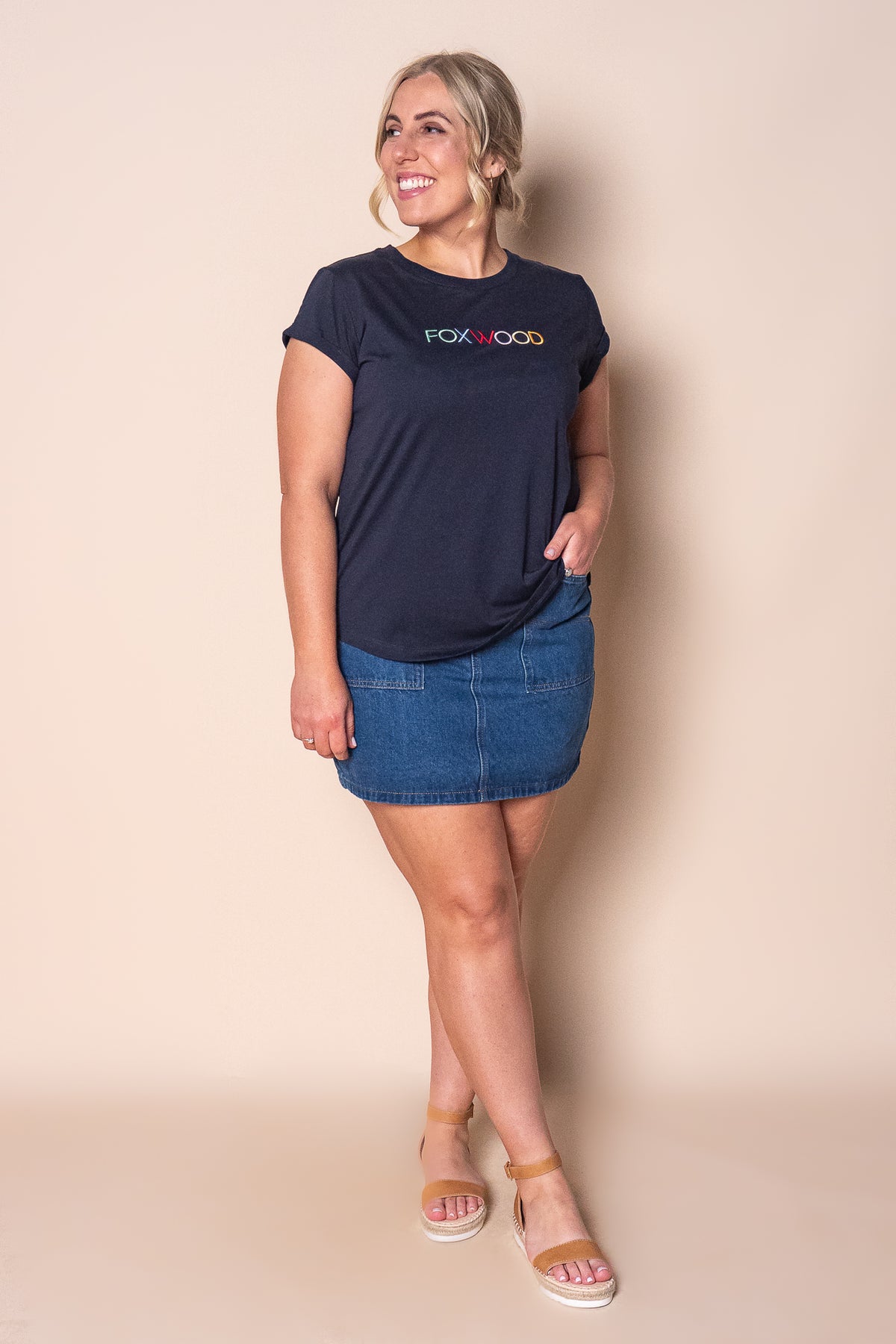 Confetti Tee in Navy - Foxwood
