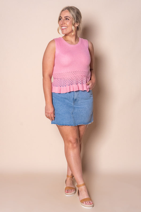 Catalina Knit Top in Pink