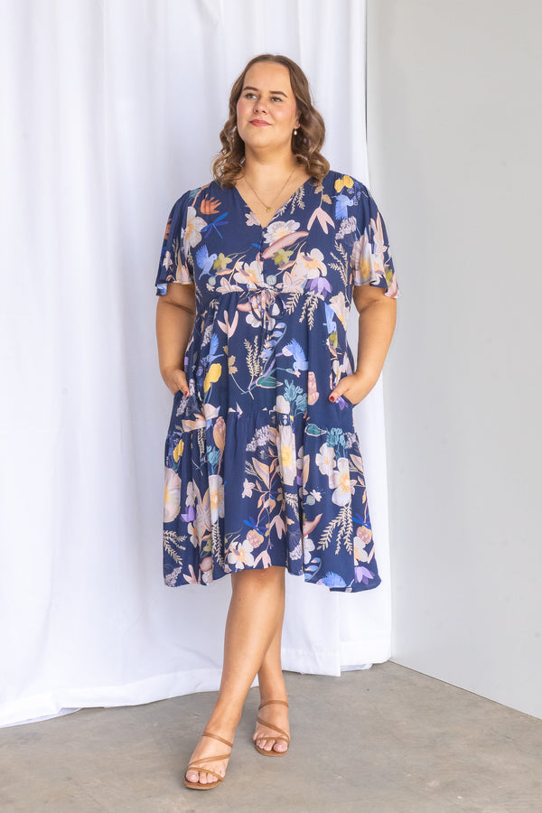 January Dress in Navy