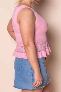 Catalina Knit Top in Pink