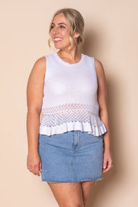Catalina Knit Top in White