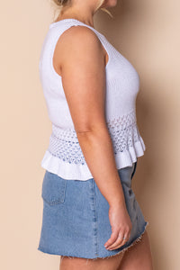 Catalina Knit Top in White