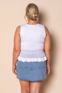 Catalina Knit Top in White