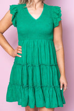 Olivia Dress in Emerald