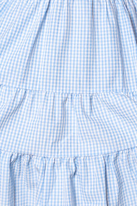 Yansi Gingham Dress in Blue