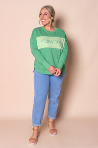 Simplified Tonal Crew in Green - Foxwood