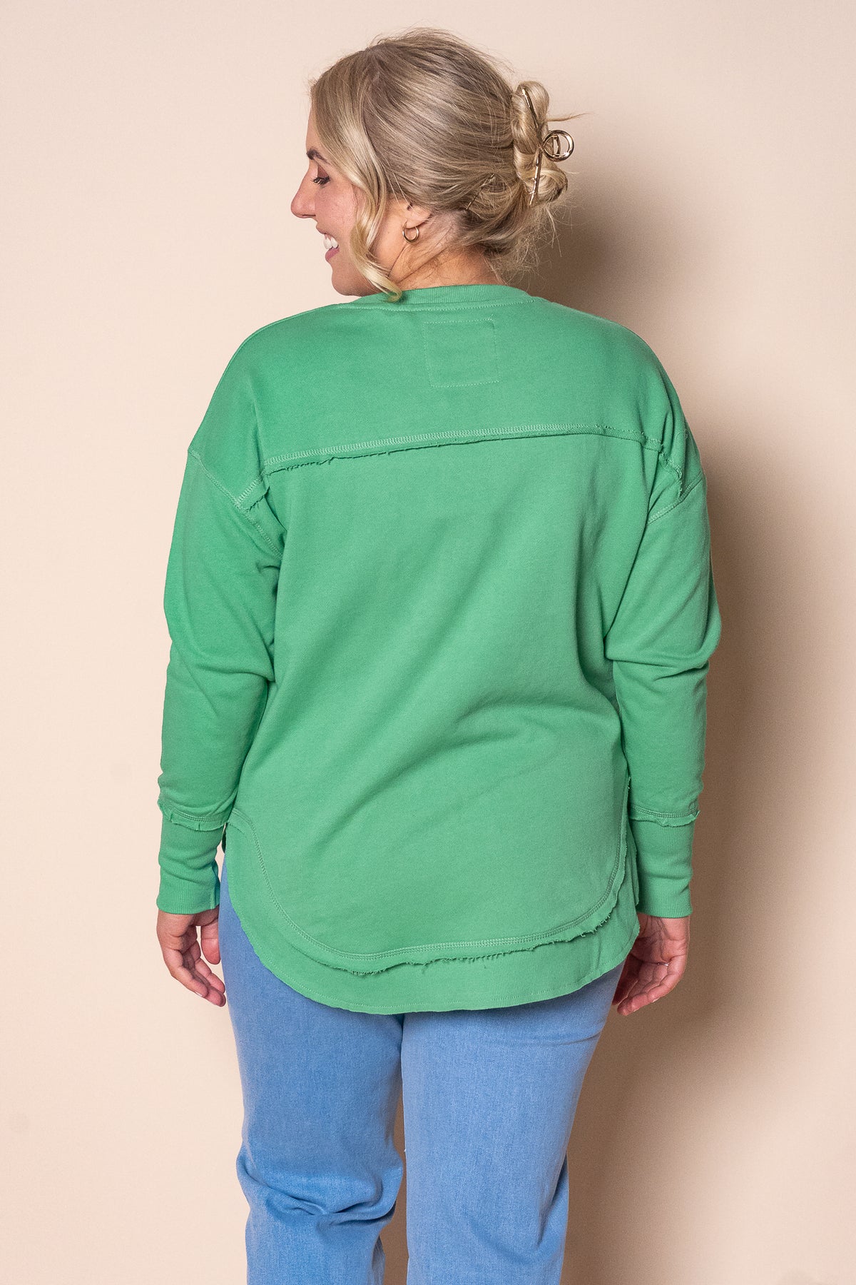 Simplified Tonal Crew in Green - Foxwood