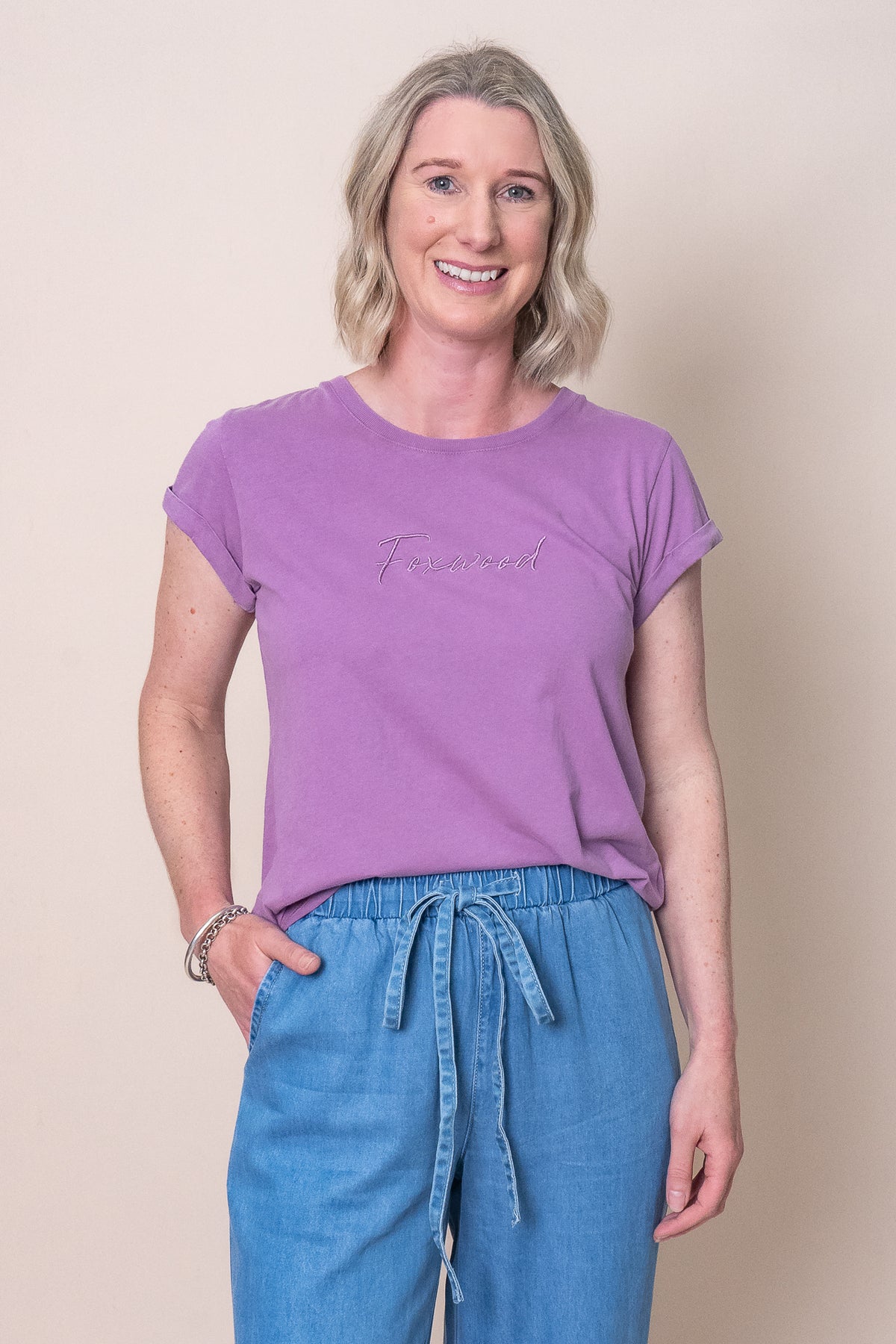 Signature Tee in Light Plum - Foxwood