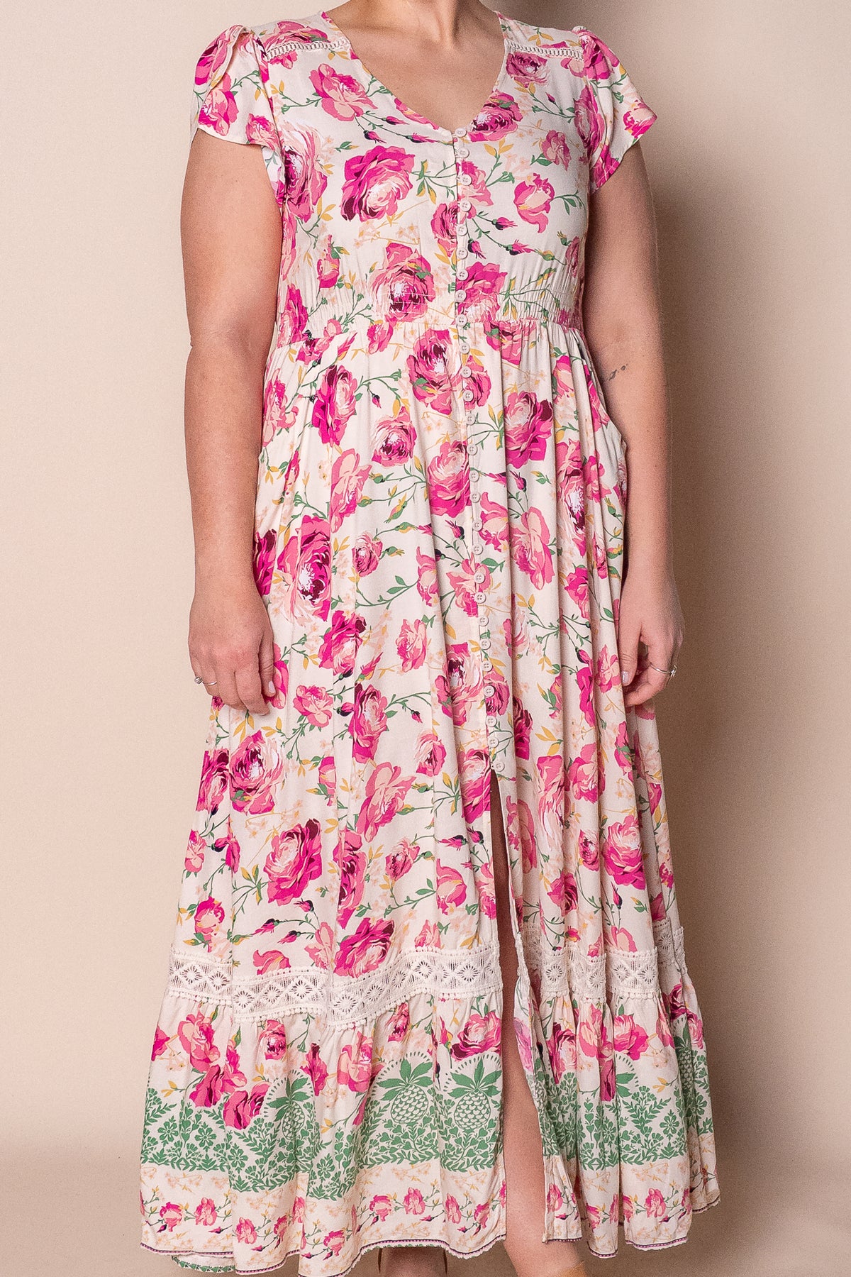 Danielle Maxi Dress in Soft Peach
