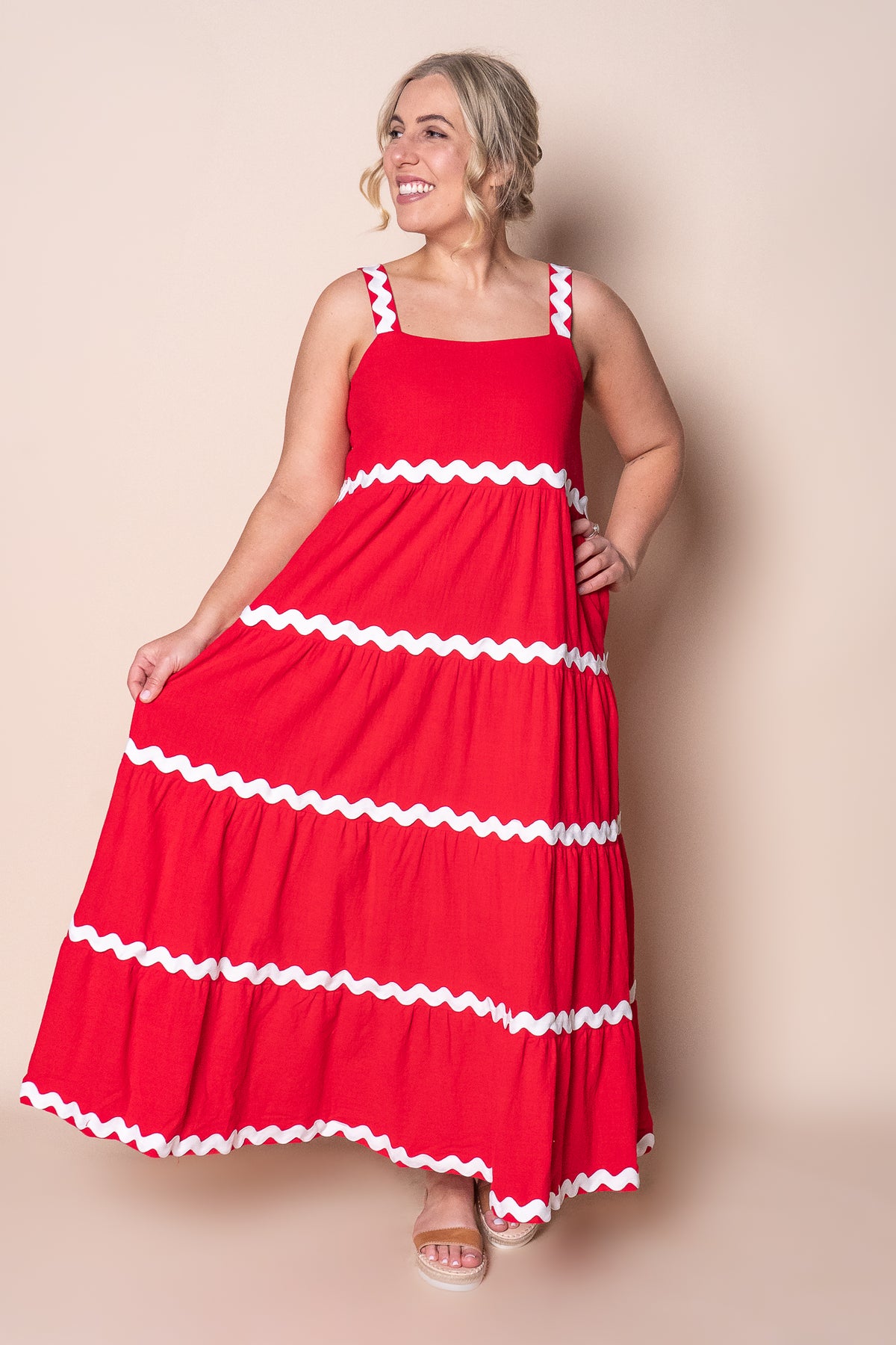 Stella Maxi Dress in Red