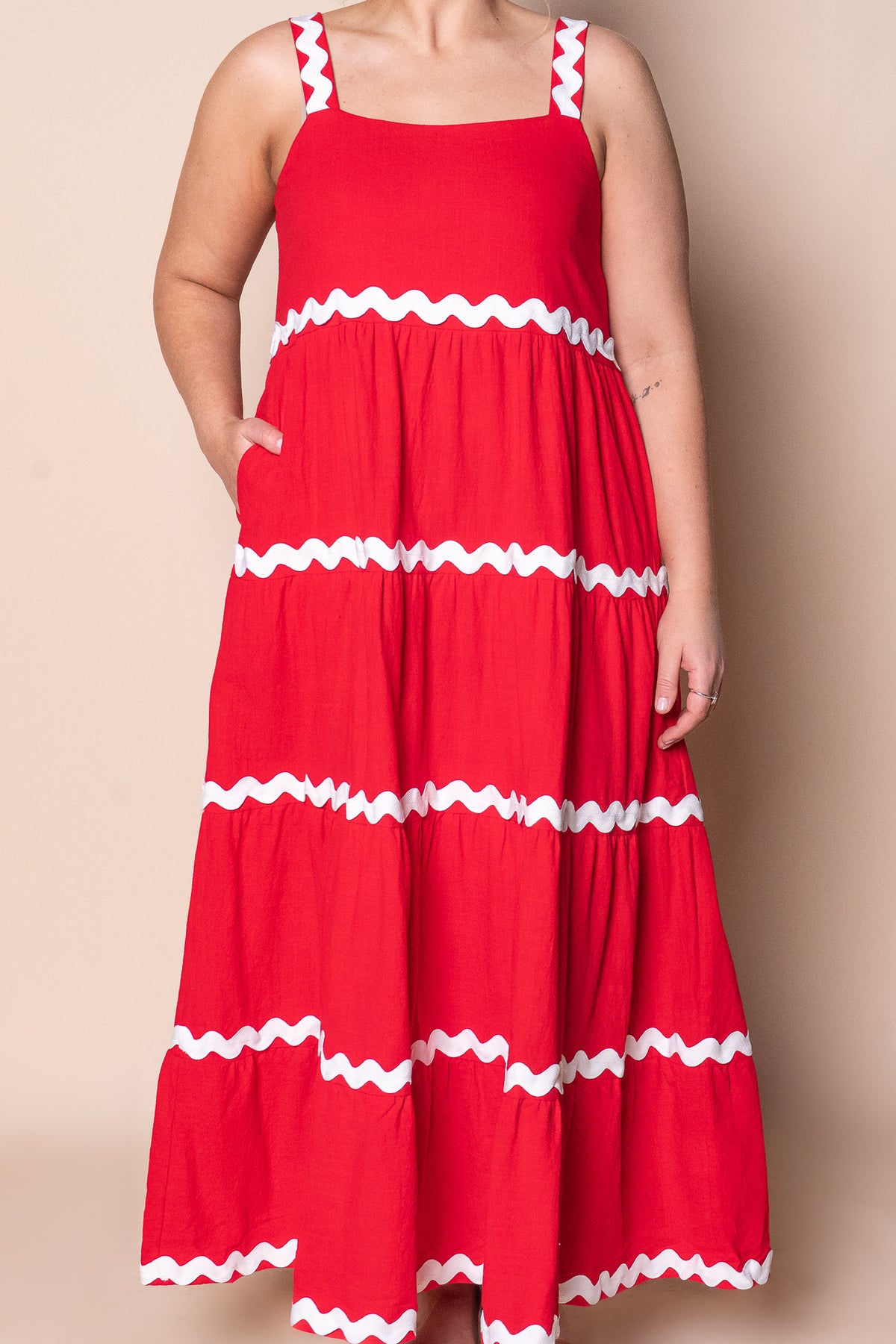 Stella Maxi Dress in Red