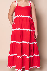 Stella Maxi Dress in Red