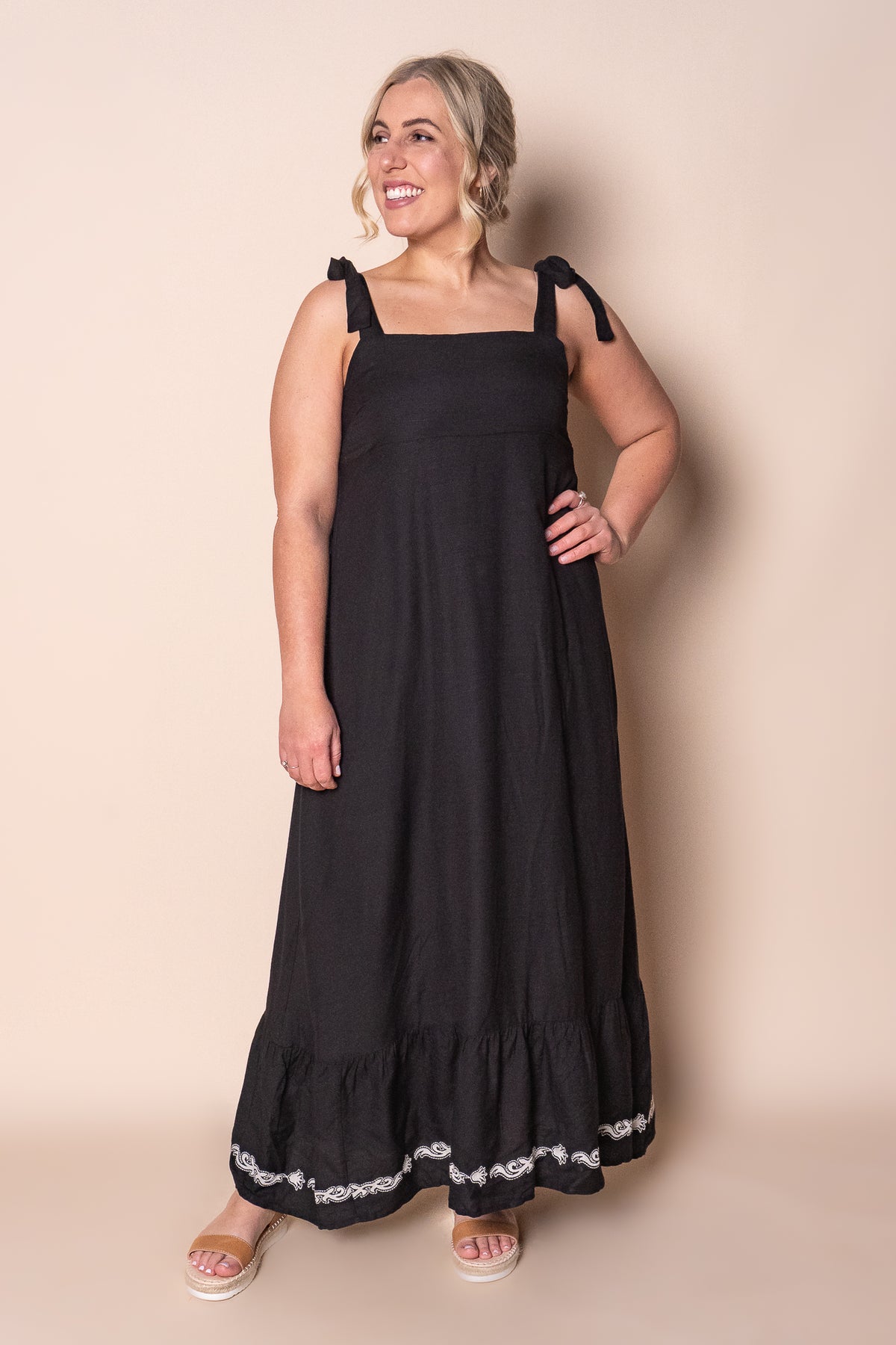 Bandera Maxi Dress in Black - Silent Theory